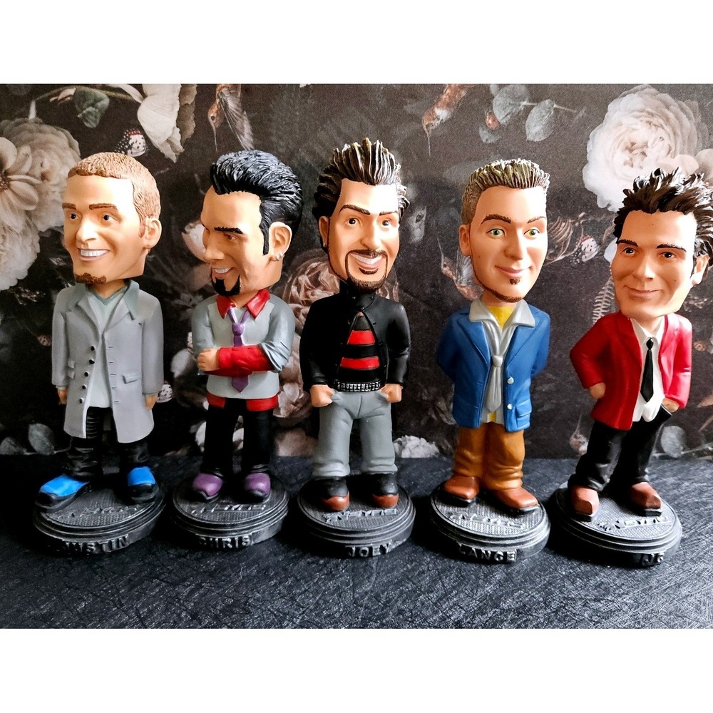 Vtg NSYNC Best Buy Exclusive Collectible‎ Bobblehead Dolls W Boxes FULL SET 2001
